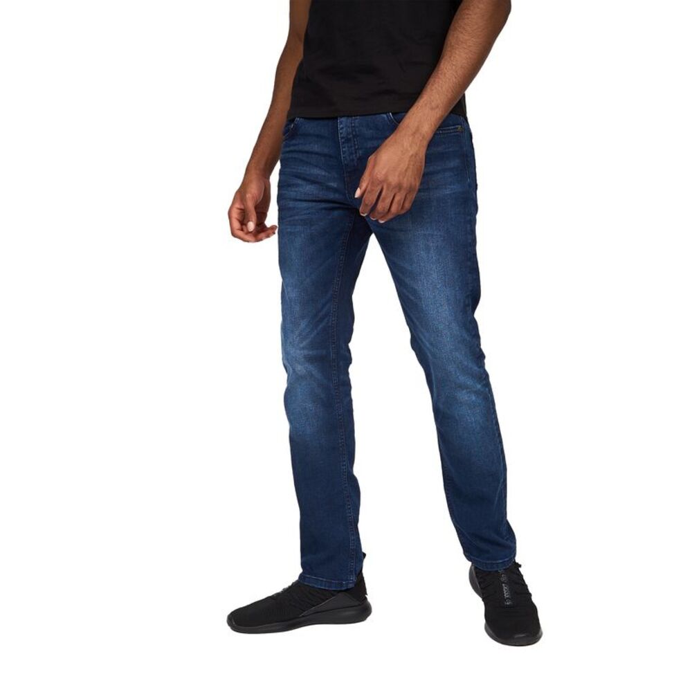 Crosshatch Mens Svelte Stretch Jeans / Dark Wash